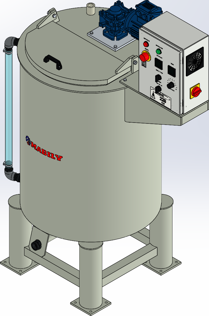 Desenho do tanque misturador Mabily de 300 litros