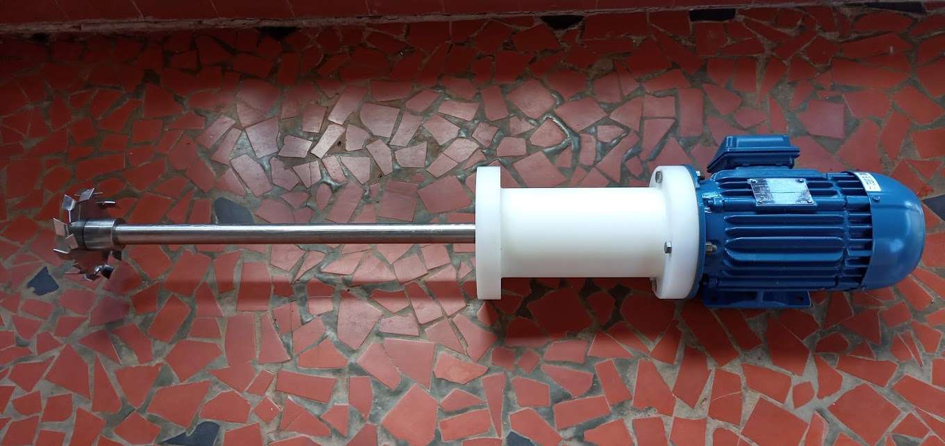 Misturador industrial com mancal superior de nylon para alto RPM