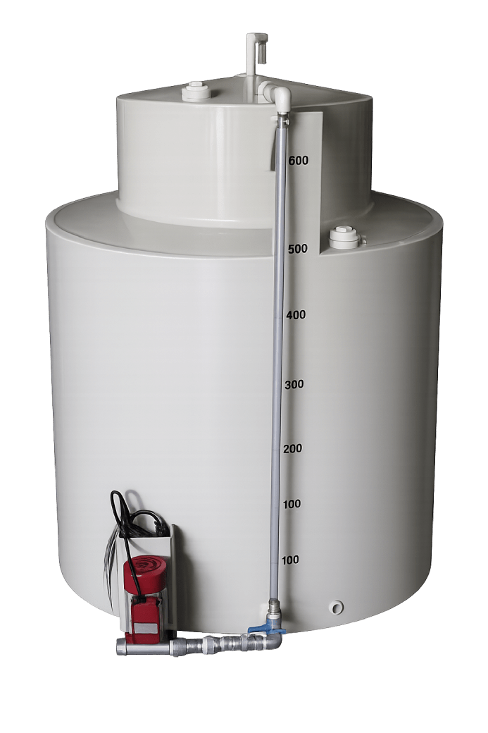 Tanque vertical de parede dupla para armazenamento de produtos químicos